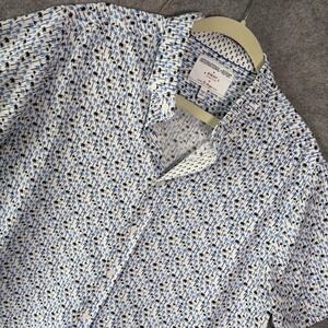 International Report 4 Way Stretch Shirt Mens XL Blue Black Palm Trees